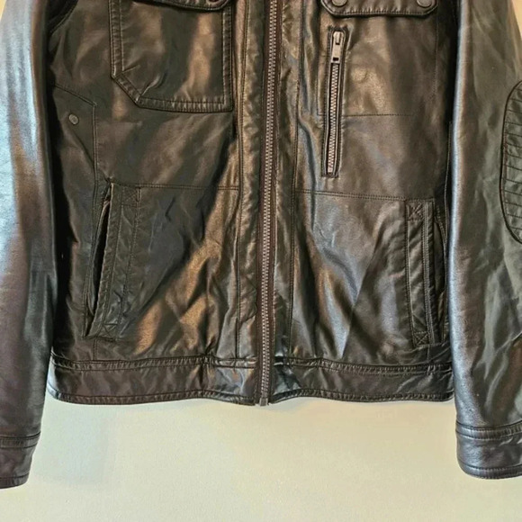 Projek Raw Vegan Leather Moto Biker Jacket Black Size Medium. - Picture 9 of 16